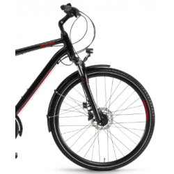 Rower trekkingowy WINORA Domingo 24Disc HIGH czarny / czerwony 2021