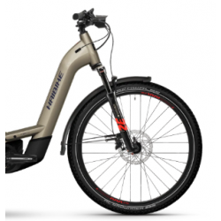 Rower elektryczny HAIBIKE Trekking 8 Low 750Wh kawowy / czerwony / niebieski połysk 2024