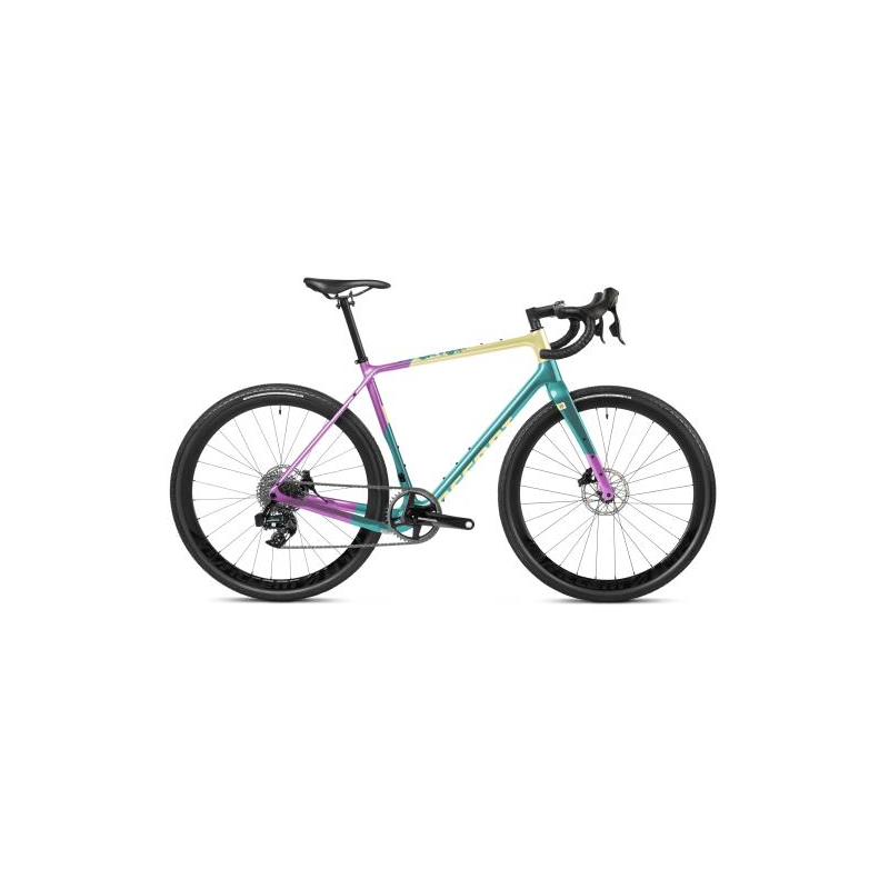 Rower gravel FREAK CARBON v2 FORCE AXS zielono / piaskowy 2025