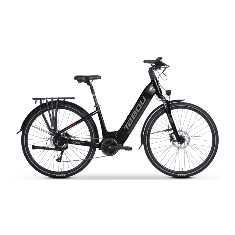 Rower elektryczny TABOU 28 MONO UP 2.0 czarny / czerwony 2025