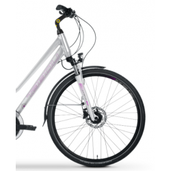 Rower trekkingowy TABOU 28 KINETIC 3.0 PLUS W biały / rubinowy 2024