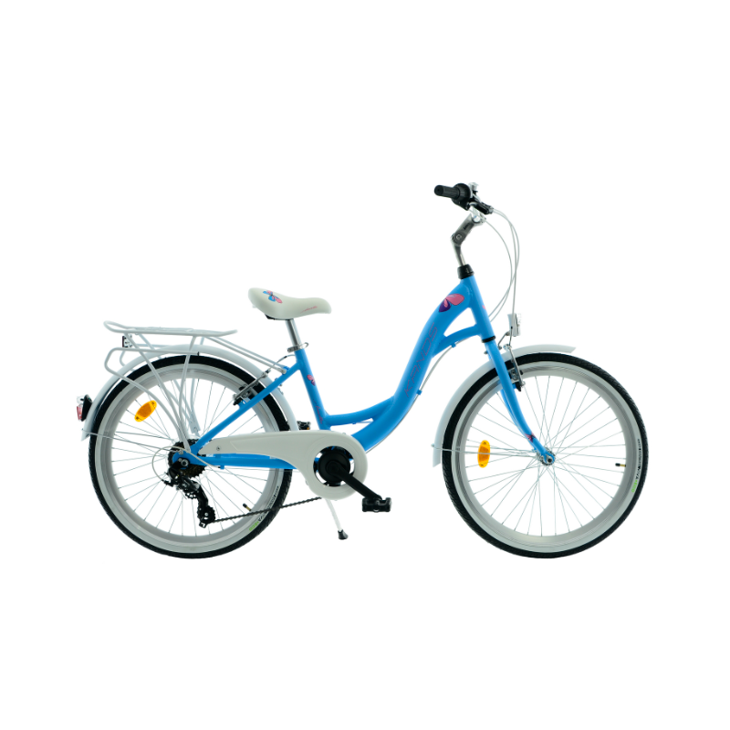 Rower młodzieżowy KANDS 24 AMELKA błękitno / biały mat 2025