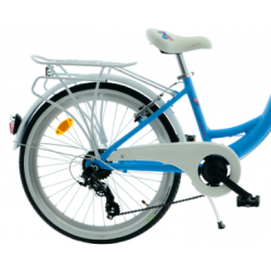 Rower młodzieżowy KANDS 24 AMELKA błękitno / biały mat 2025