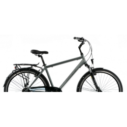 Rower trekkingowy KANDS 28 ALFA CITY Męski grafitowo-złoty 2022
