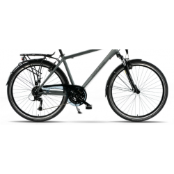 Rower trekkingowy KANDS 28 ALFA CITY Męski grafitowo-złoty 2022