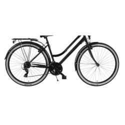 Rower trekkingowy KANDS 28 GALILEO DAMSKI czarno-różowy 2023