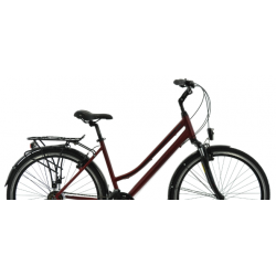 Rower trekkingowy KANDS 28 TRAVEL-X DAMSKI bordowy 2023