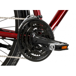 Rower elektryczny KROSS TRANS HYBRID EE rubinowy / szary połysk 2023