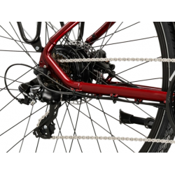 Rower elektryczny KROSS TRANS HYBRID EE rubinowy / szary połysk 2023