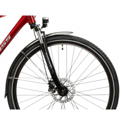 Rower elektryczny KROSS TRANS HYBRID 345 rubinowy / szary połysk 2023