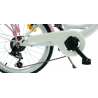 Rower dziecięcy KANDS DIANA 6 SPEED biały / różowy połysk