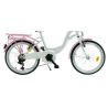 Rower dziecięcy KANDS DIANA 6 SPEED biały / różowy połysk