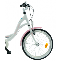 Rower dziecięcy KANDS DIANA 6 SPEED biały / różowy połysk