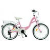 Rower dziecięcy KANDS DIANA 6 SPEED różowy mat