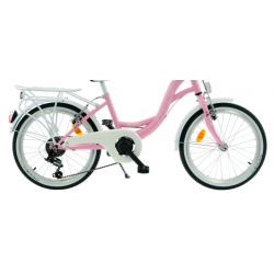Rower dziecięcy KANDS DIANA 6 SPEED różowy mat