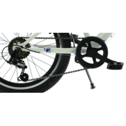 Rower dziecięcy KANDS DORIS biały / niebieski połysk 2024 (białe siodełko)