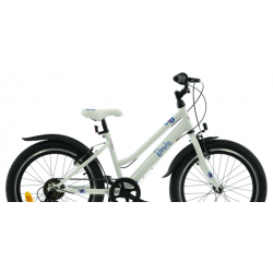 Rower dziecięcy KANDS DORIS biały / niebieski połysk 2024 (białe siodełko)