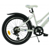 Rower dziecięcy KANDS DORIS biały / niebieski połysk 2024 (białe siodełko)