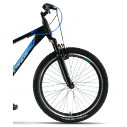 Rower młodzieżowy KANDS LORENZO czarny / niebieski mat 2023