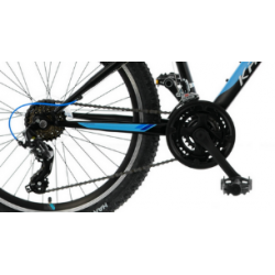 Rower młodzieżowy KANDS LORENZO czarny / niebieski mat 2023