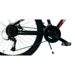 Rower młodzieżowy KANDS czarny / czerwony mat 2024