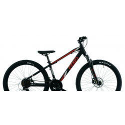Rower młodzieżowy KANDS czarny / czerwony mat 2024