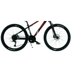 Rower młodzieżowy KANDS czarny / czerwony mat 2024