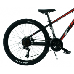 Rower młodzieżowy KANDS czarny / czerwony mat 2024