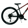Rower młodzieżowy KANDS czarny / czerwony mat 2024