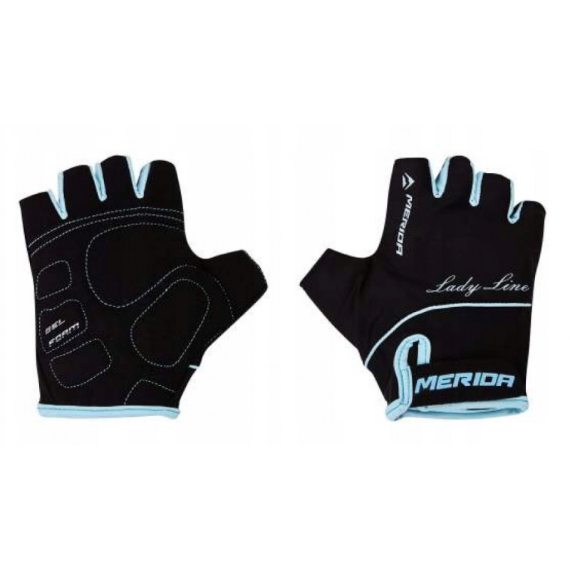 Rękawiczki MERIDA Lady Line czarny / turkusowy
