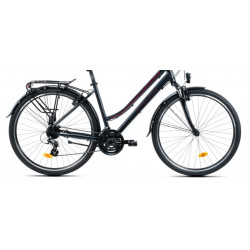 Rower miejski KANDS Travel-X czarny / bordowy połysk 2025