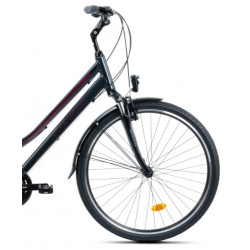 Rower miejski KANDS Travel-X czarny / bordowy połysk 2025