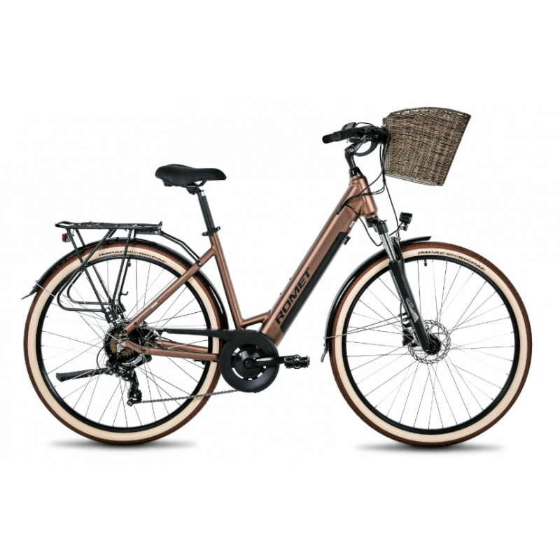 Rower elektryczny ROMET WAVE AN 1.0 504WH brązowy 2025