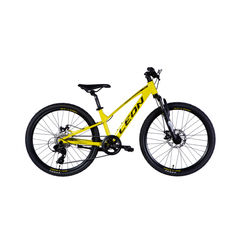 Rower młodzieżowy 24 Leon JUNIOR DD CS żółty / czarny 2025