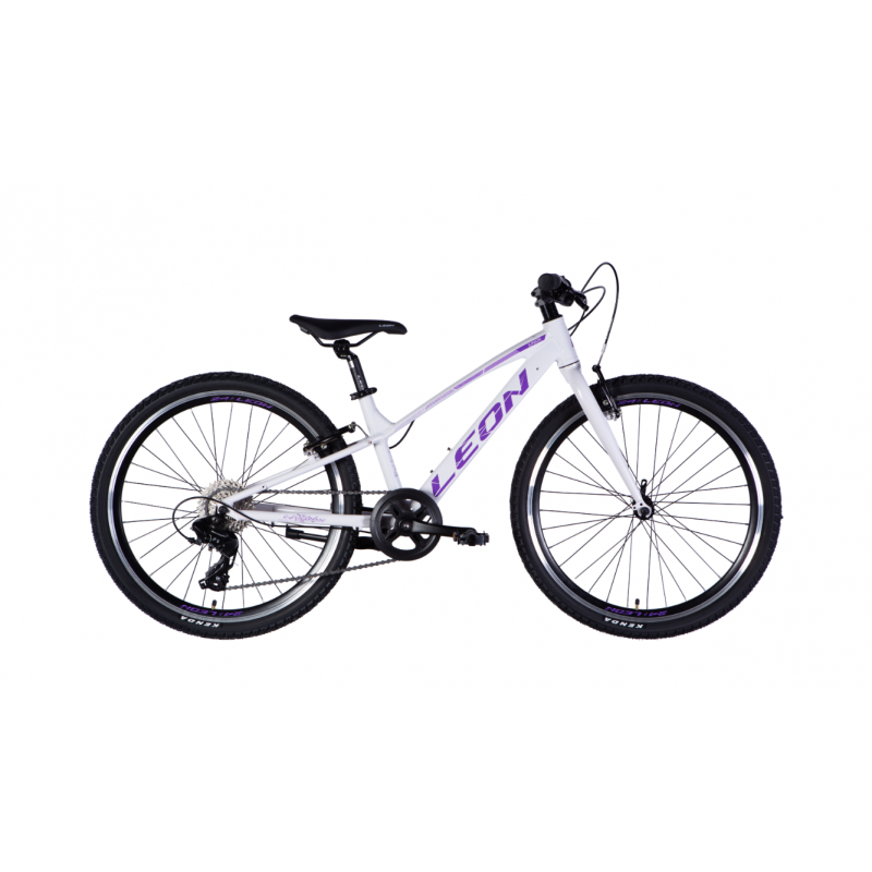 Rower młodzieżowy 24 Leon JUNIOR VBR CS biały / fioletowy 2025