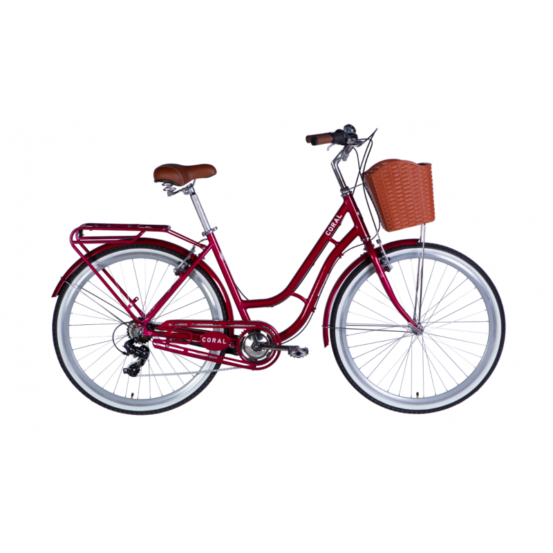Rower miejski 28 Dorozhnik CORAL Vbr FR rubinowy 2025
