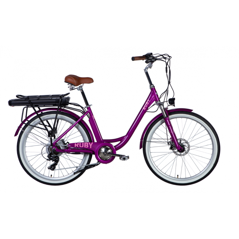 Rower elektryczny 26 Dorozhnik RUBY DD FR 48V 12.5Ah 250W purpurowy 2025