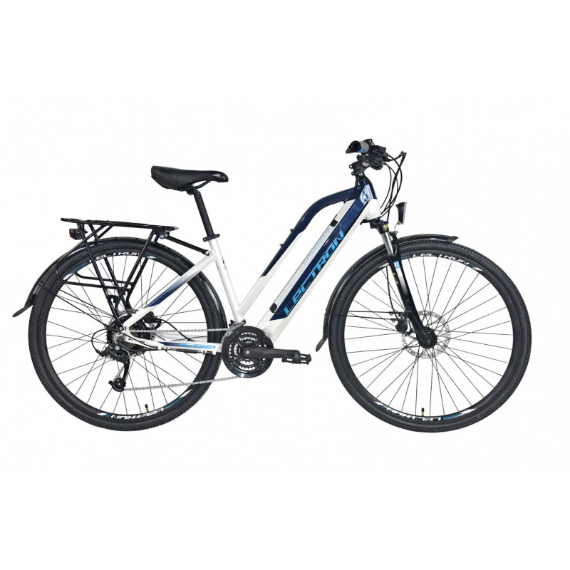 Rower elektryczny 28 LECTRON Altezza R 36V 13Ah (468Wh) niebieski / biały 2025