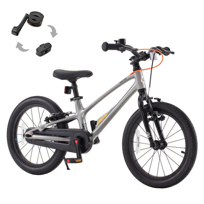 Rower dziecięcy TABOU 16 ROYAL SPACE SHARK szary / czarny 2025