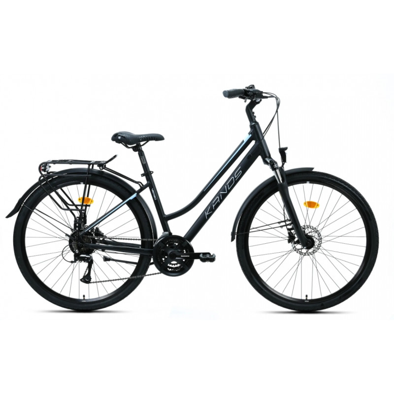 Rower trekkingowy KANDS VERSO V1 czarny / błękitny mat