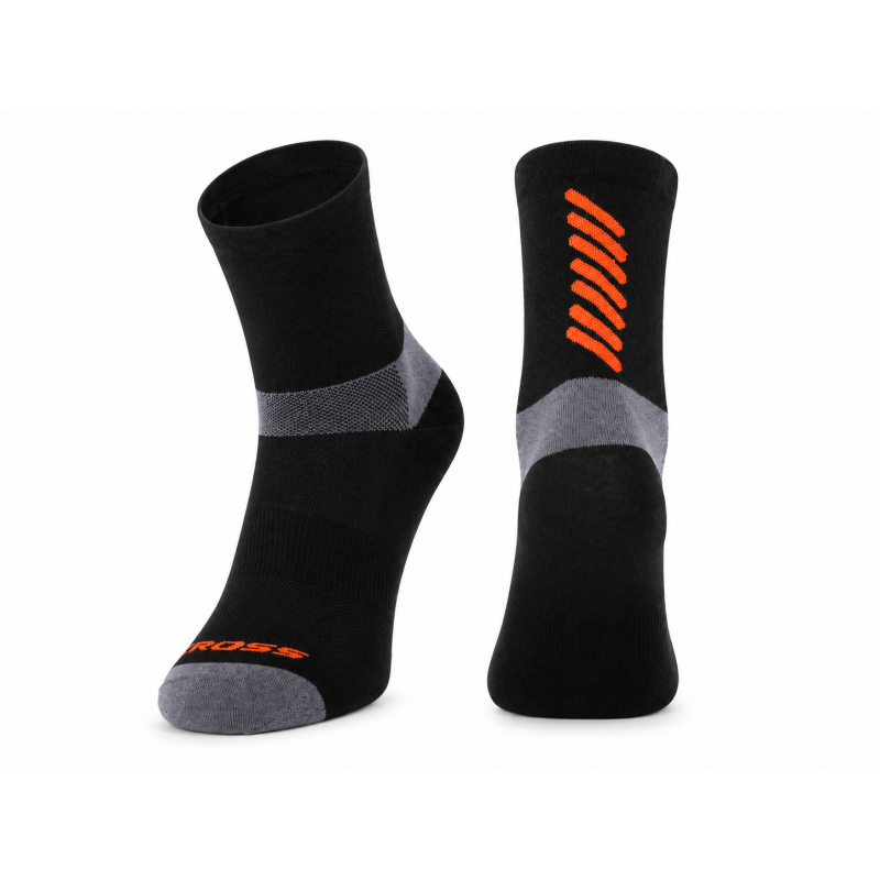 Skarpetki rowerowe Kross Rubble mid czarno-czerwone