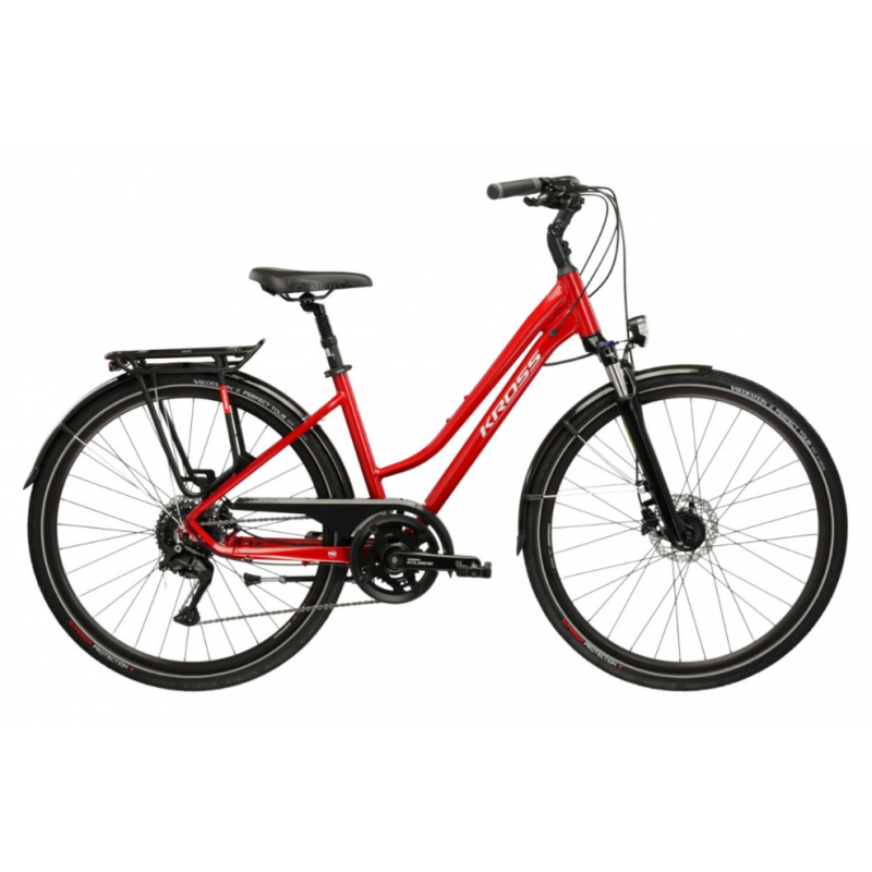 Rower trekkingowy Kross Trans 5.0 czerwony/srebrny