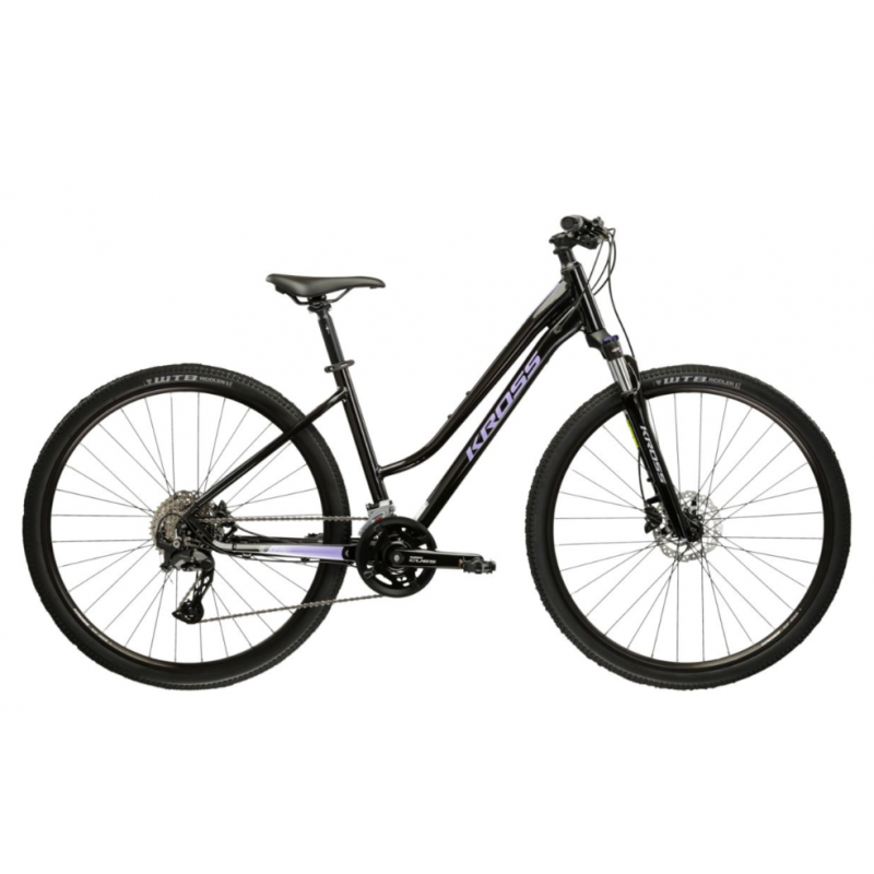 Rower crossowy Kross Evado 7.0 czarny/fioletowy