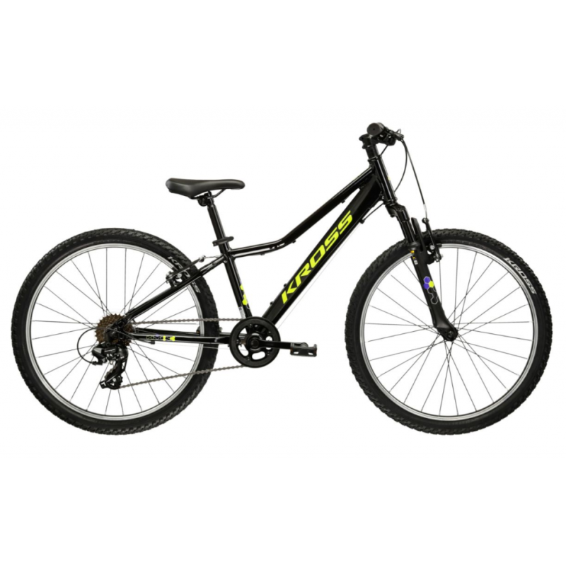 Rower młodzieżowy Kross Hexagon JR 24 czarny/żółty